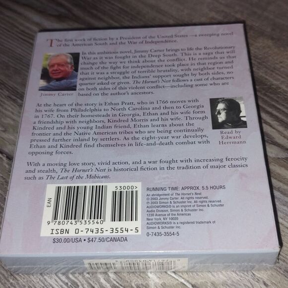 The Hornet's Nest A Novel of the Revolutionary War Jimmy Carter Audio Book New - Picture 2 of 6